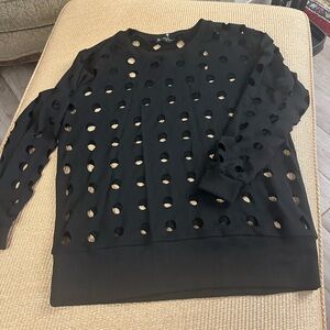 ✔️#91 Brand new Fashion to Figure Stylish Black Cutout Women's Top
